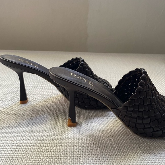RAYE Medusa Heel Size 10 Brown Woven Leather - Picture 4 of 6
